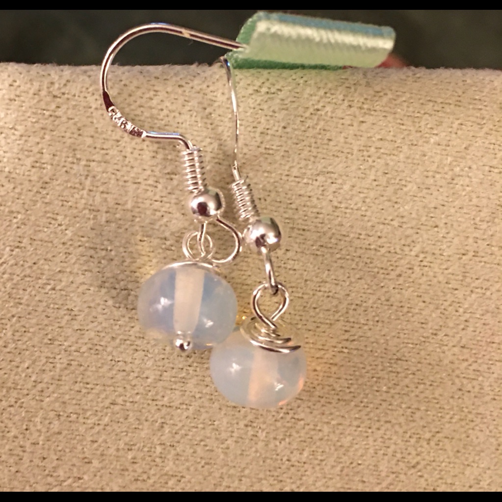 Moonstone Earring In Silver 925 Handmade